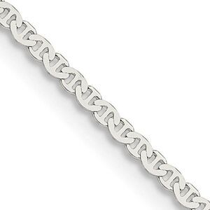 1.8mm Sterling Silver Solid Flat Anchor Chain Anklet, 10 Inch